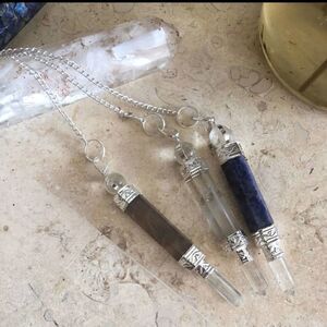 Pendulums With Quartz Point in Assortment Of Gemstones